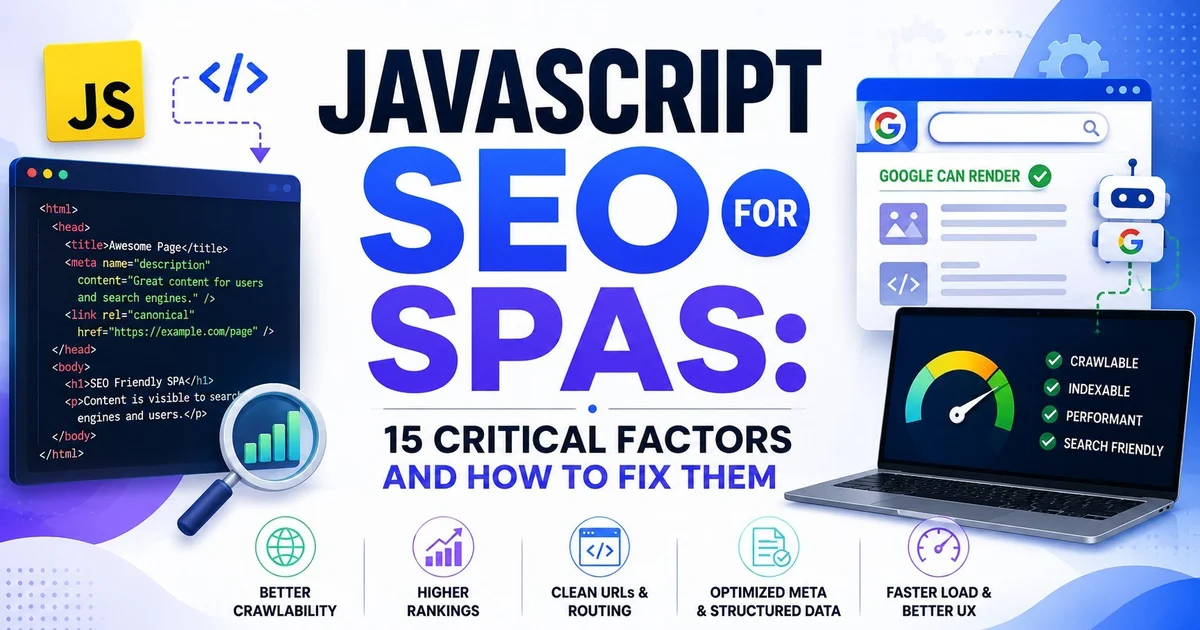 JavaScript SEO for SPAs: 15 Critical Factors and Best Practices (2026)