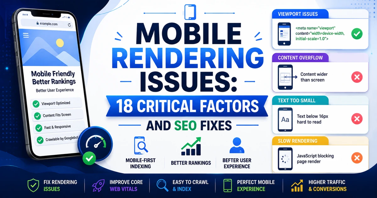 Mobile Rendering Issues: 18 Critical Factors and SEO Fixes