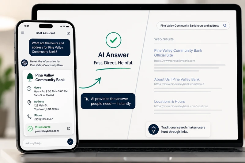 AI assistant citing community bank answer